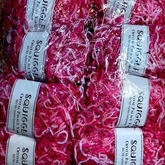 Crystal Palace Yarns Squiggle #9298 Code Pink - Pigtail Eyel Lot of 10 - Picture 1 of 2